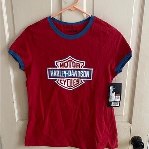 Harley-Davidson Women's Red T-Shirt size L